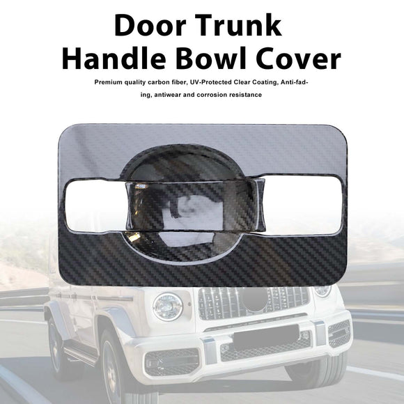 Carbon Fiber Door Trunk Handle Bowl Cover Fit Mercedes G-Class W464 2019-2023