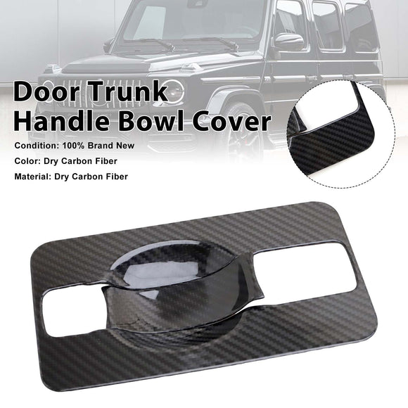 Carbon Fiber Door Trunk Handle Bowl Cover Fit Mercedes G-Class W464 2019-2023
