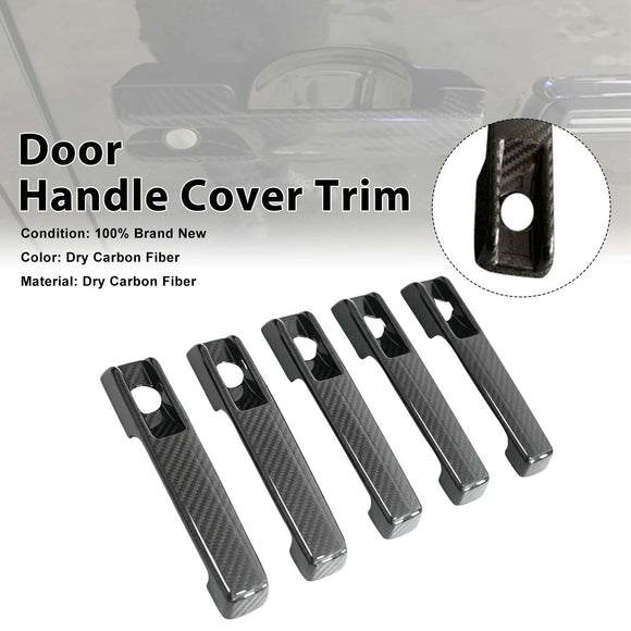 5PCS Dry Carbon Door Handle Cover Trim Fit Benz G Class W463A W464 2019-2023