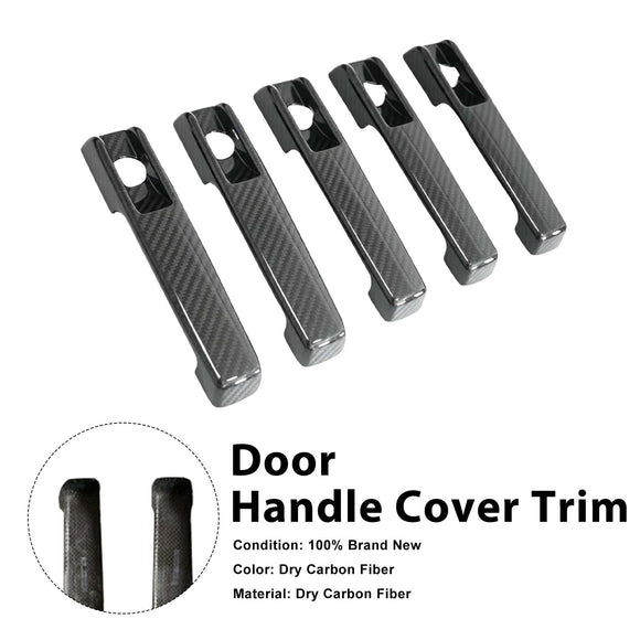 5PCS Dry Carbon Door Handle Cover Trim Fit Benz G Class W463A W464 2019-2023