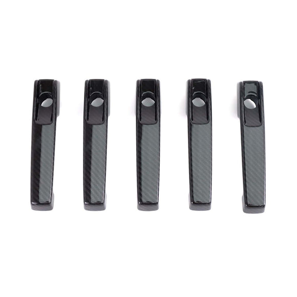 5PCS Carbon Fiber Door Handle Cover Trim Fit Benz G Class W463A W464 2019-2023