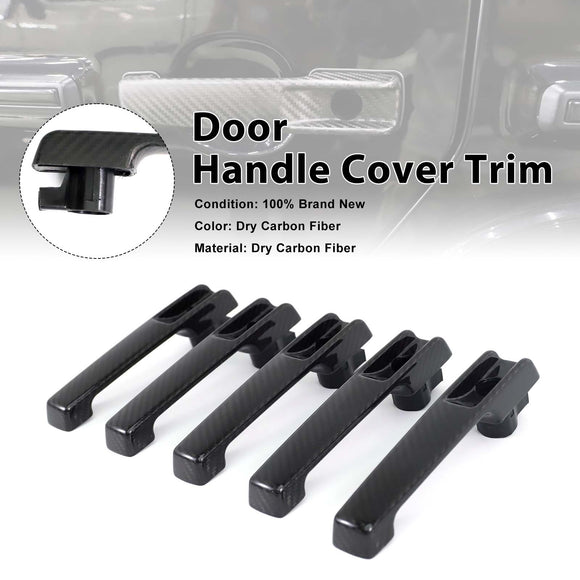 5PCS Carbon Fiber Door Handle Cover Trim Fit Benz G Class W463A W464 2019-2023