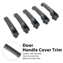 5PCS Carbon Fiber Door Handle Cover Trim Fit Benz G Class W463A W464 2019-2023-6