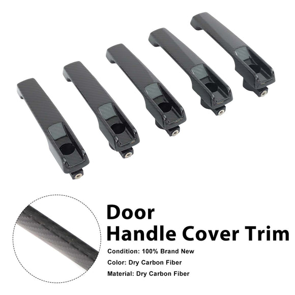 5PCS Carbon Fiber Door Handle Cover Trim Fit Benz G Class W463A W464 2019-2023