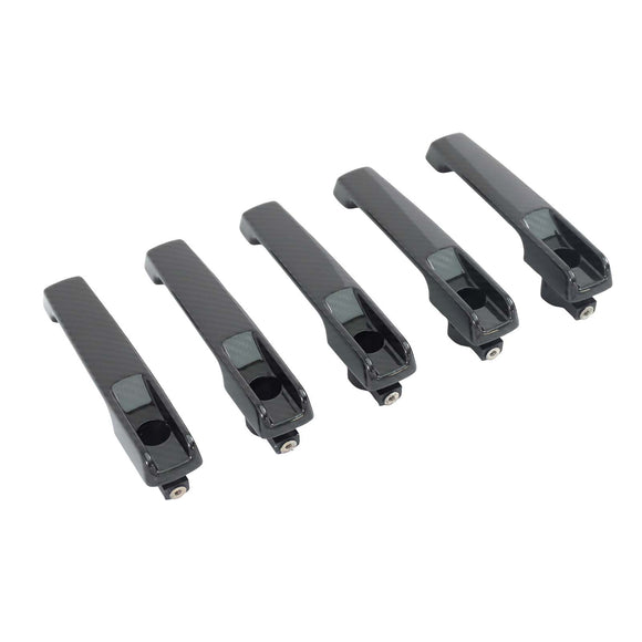 5PCS Carbon Fiber Door Handle Cover Trim Fit Benz G Class W463A W464 2019-2023