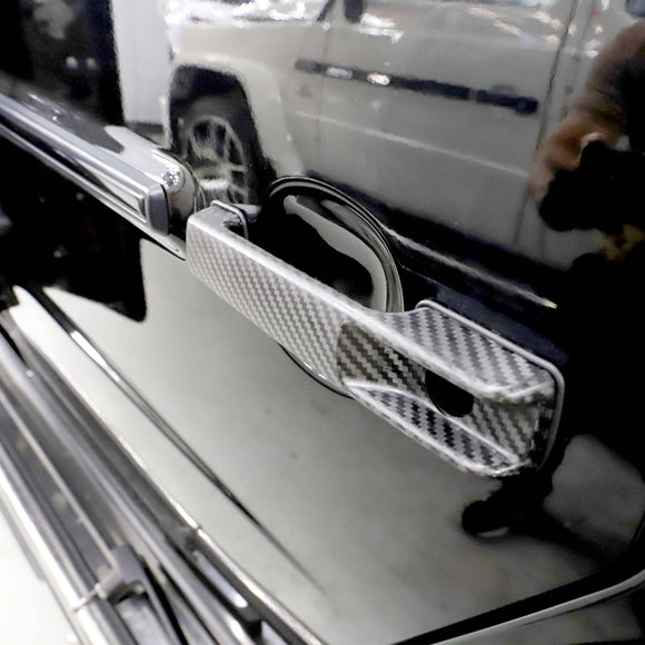 5PCS Carbon Fiber Door Handle Cover Trim Fit Benz G Class W463A W464 2019-2023