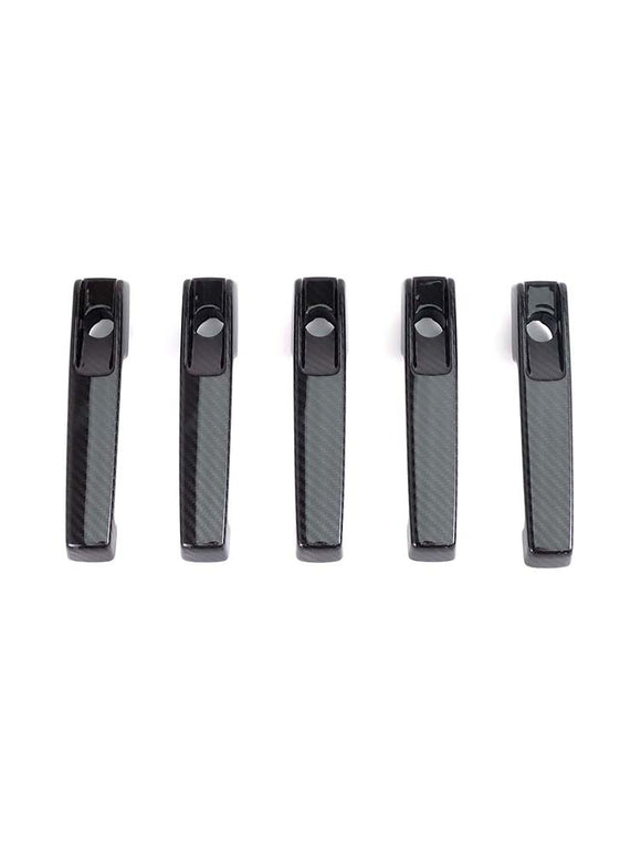 5PCS Carbon Fiber Door Handle Cover Trim Fit Benz G Class W463A W464 2019-2023