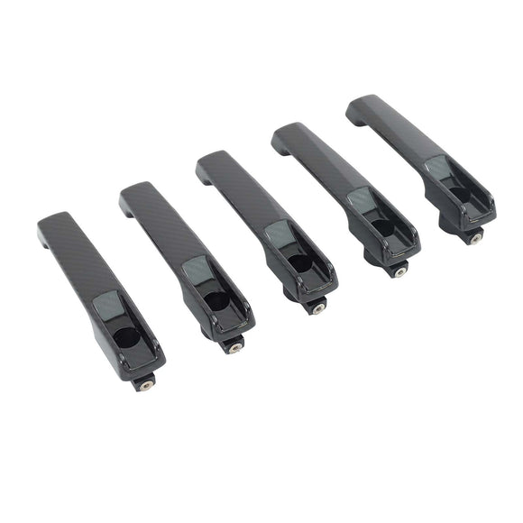 5PCS Carbon Fiber Door Handle Cover Trim Fit Benz G Class W463A W464 2019-2023