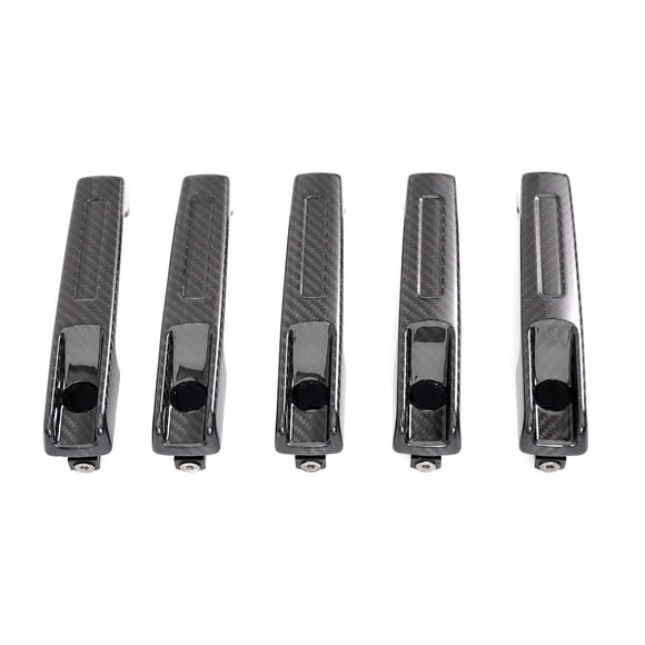 5PCS Carbon Fiber Door Handle Cover Trim Fit Mercedes G Class W464 2019-2023