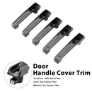 5PCS Carbon Fiber Door Handle Cover Trim Fit Mercedes G Class W464 2019-2023-6