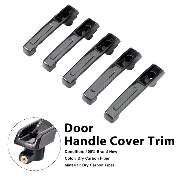 5PCS Carbon Fiber Door Handle Cover Trim Fit Mercedes G Class W464 2019-2023