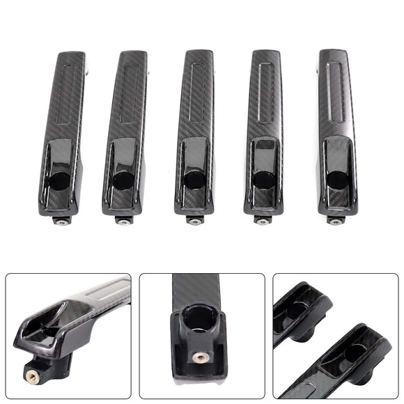 5PCS Carbon Fiber Door Handle Cover Trim Fit Mercedes G Class W464 2019-2023