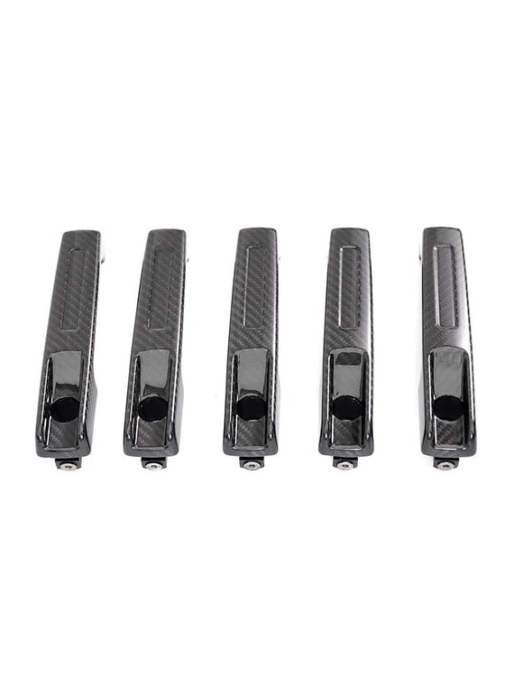 5PCS Carbon Fiber Door Handle Cover Trim Fit Mercedes G Class W464 2019-2023