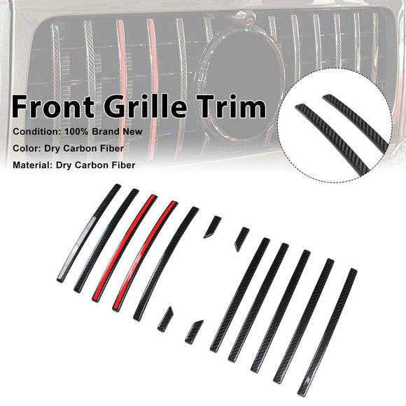 Carbon Fiber Front Grille Trim Cover Fit Mercedes G Class W464 G63 2019-2023