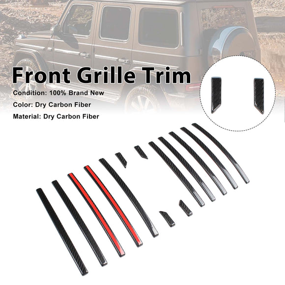 Carbon Fiber Front Grille Trim Cover Fit Mercedes G Class W464 G63 2019-2023