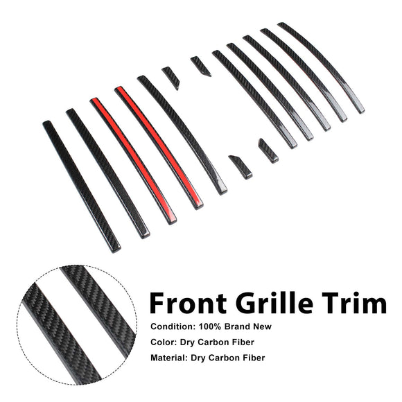 Carbon Fiber Front Grille Trim Cover Fit Mercedes G Class W464 G63 2019-2023