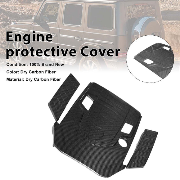 Dry Carbon Fiber Engine Cover Wind-Box Plate Fit G Class W463A W464 2019-2023