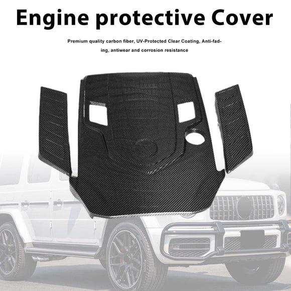 Dry Carbon Fiber Engine Cover Wind-Box Plate Fit G Class W463A W464 2019-2023