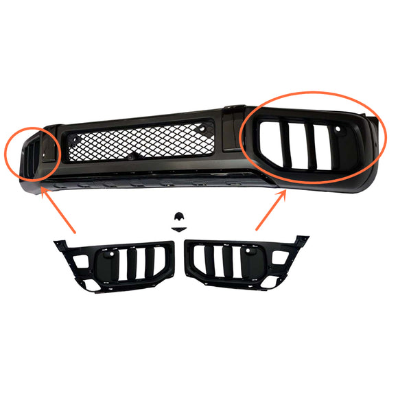 W465 Style Front Bumper Insert Vents Fit Mercedes Benz W464 G63 2019-2023