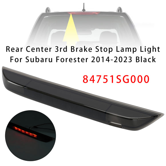 Rear Center 3rd Brake Stop Lamp Light For Subaru Forester 2014-2023 Black