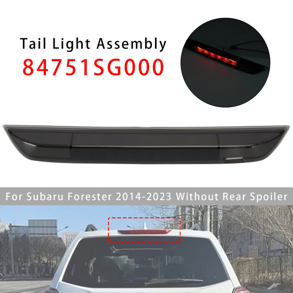 Rear Center 3rd Brake Stop Lamp Light For Subaru Forester 2014-2023 Black