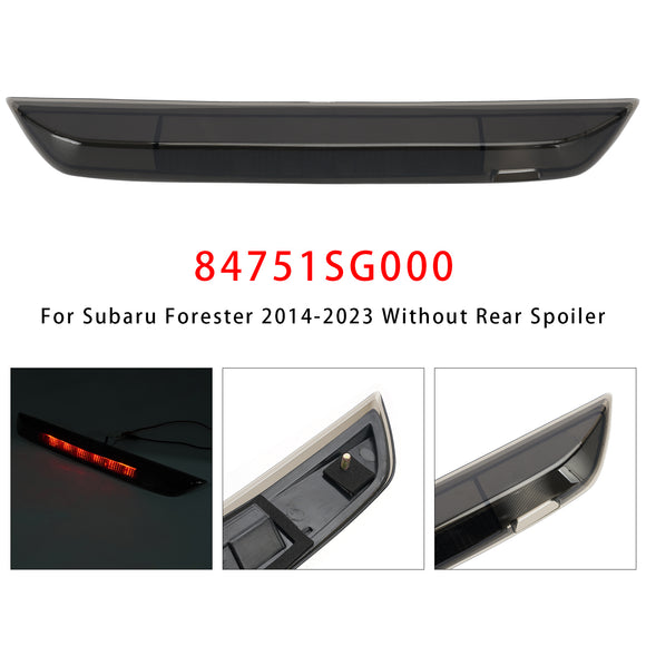 Rear Center 3rd Brake Stop Lamp Light For Subaru Forester 2014-2023 Black