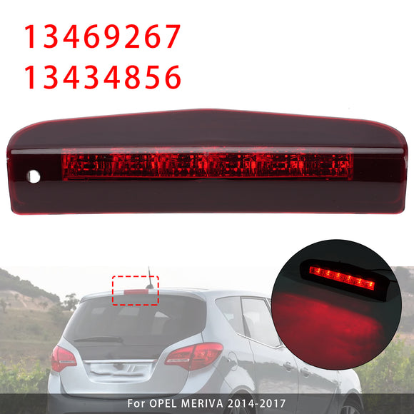 Rear Third Brake Light For Opel Meriva Vauxhall Meriva B 2010-2017 Red