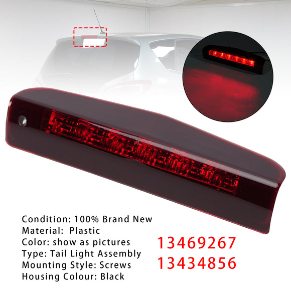 Rear Third Brake Light For Opel Meriva Vauxhall Meriva B 2010-2017 Red