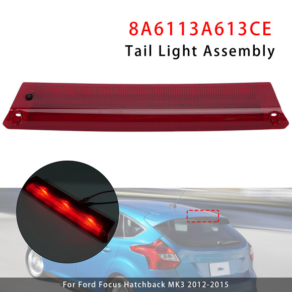 Rear High Level 3rd Brake Light 8A6113A613CE For Ford Fiesta MK7 Focus MK3 Red