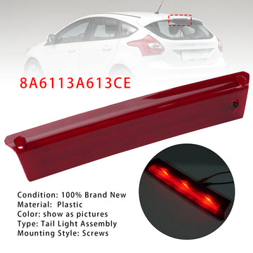 2008-2013 Ford Fiesta MK7 Achter Hoog Niveau 3e Remlicht Rood 8A6113A613CE 8A6113A613AK - 0