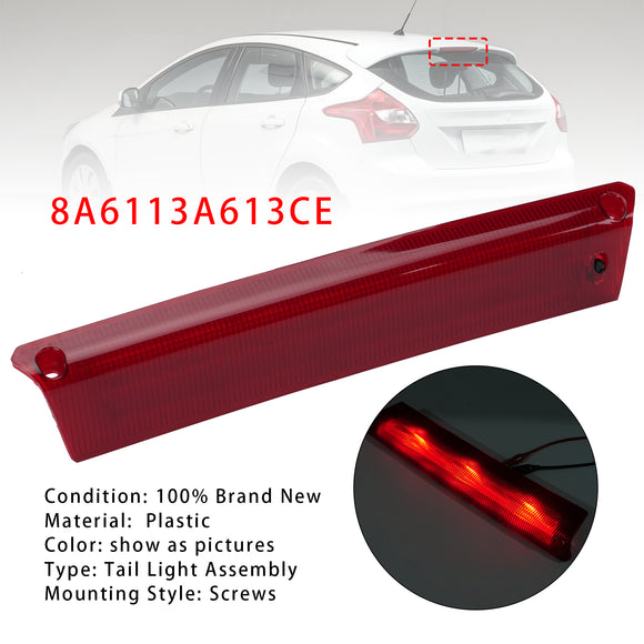 Rear High Level 3rd Brake Light 8A6113A613CE For Ford Fiesta MK7 Focus MK3 Red