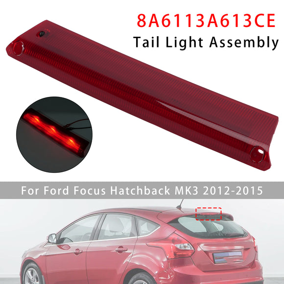 Rear High Level 3rd Brake Light 8A6113A613CE For Ford Fiesta MK7 Focus MK3 Red