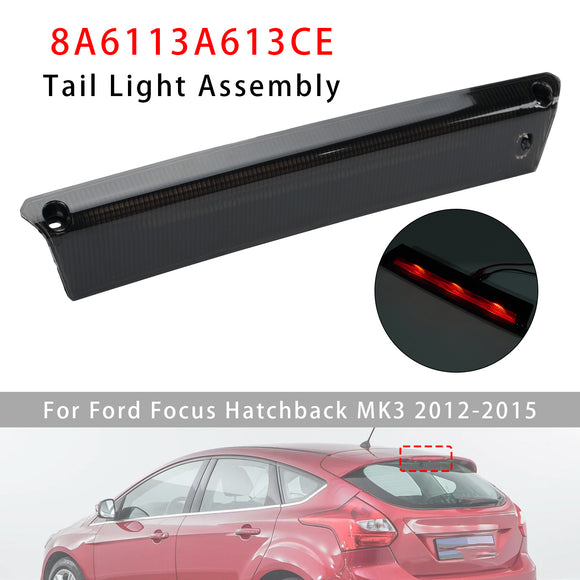 Rear High Level 3rd Brake Light 8A6113A613CE For Ford Fiesta MK7 Focus MK3 Black