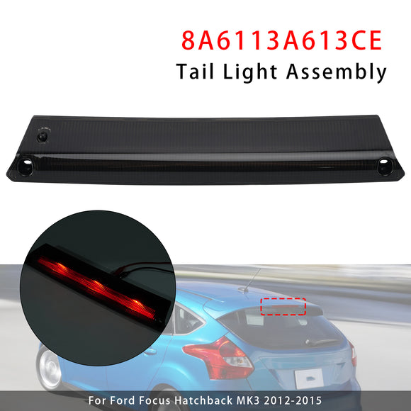 Rear High Level 3rd Brake Light 8A6113A613CE For Ford Fiesta MK7 Focus MK3 Black