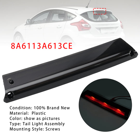 Rear High Level 3rd Brake Light 8A6113A613CE For Ford Fiesta MK7 Focus MK3 Black