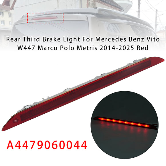 Rear Third Brake Light For Mercedes Benz Vito W447 Marco Polo Metris 14-2025 Red