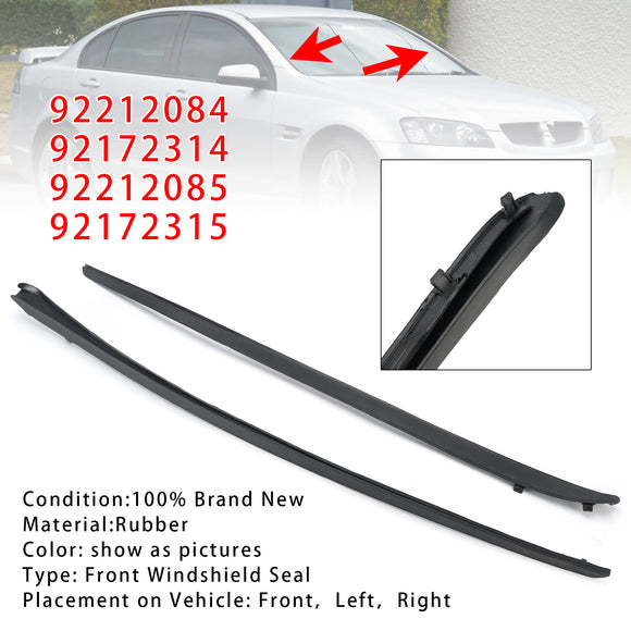 2PCS Left+Right Front Windshield Rubber Molding Trim For Pontiac G8 GT GXP 08-09