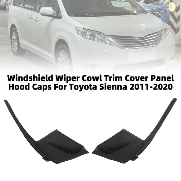 Windshield Wiper Cowl Trim Cover Panel Hood Caps For Toyota Sienna 2011-2020