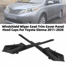 Windshield Wiper Cowl Trim Cover Panel Hood Caps For Toyota Sienna 2011-2020-5
