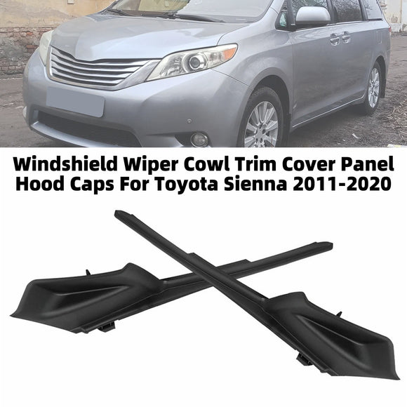 Windshield Wiper Cowl Trim Cover Panel Hood Caps For Toyota Sienna 2011-2020