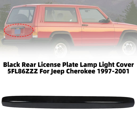 Black Rear License Plate Lamp Light Cover 5FL86ZZZ For Jeep Cherokee 1997-2001