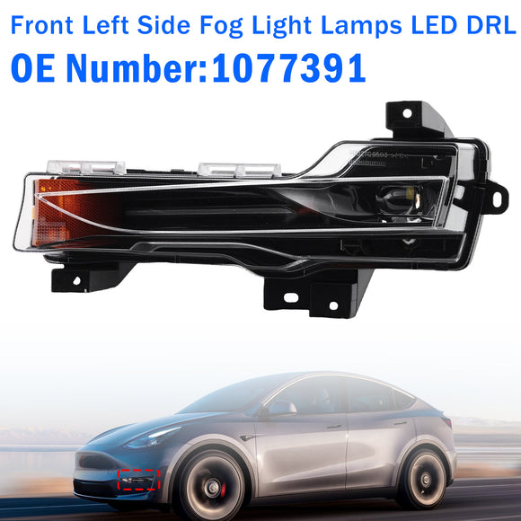 Front Left Side Fog Light Lamps LED DRL 1077391 For Tesla Model 3 Y 2017?2023