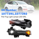 Pair Fog Light Lamps LED DRL For Tesla Model 3 Y 2017?2023-2