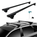 Portapacchi per auto universale in alluminio da 135 cm, con barra trasversale, con serratura-17