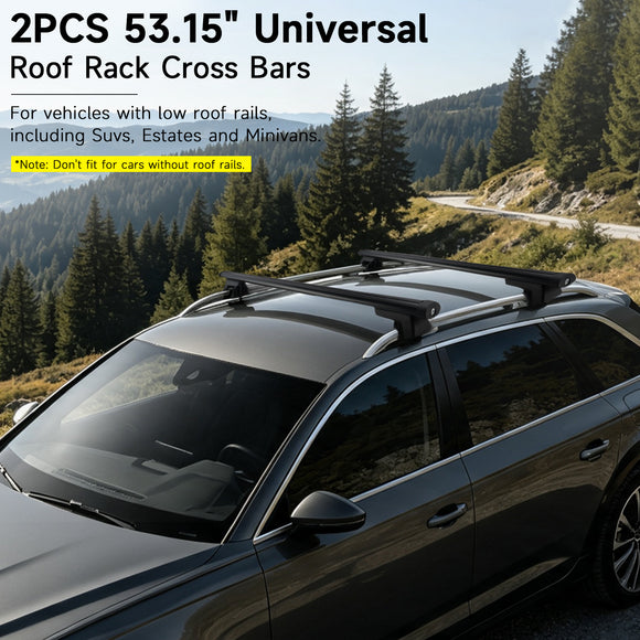 Portapacchi per auto universale in alluminio da 135 cm, con barra trasversale, con serratura