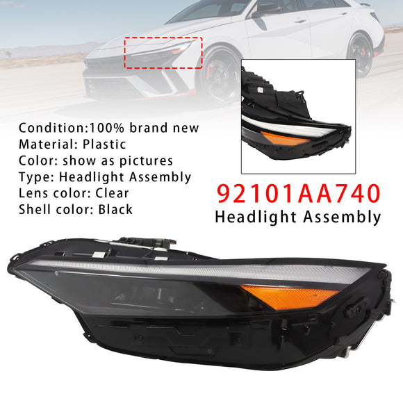 Left LED Headlight Assembly 92101AA740  For Hyundai Elantra 2024-2025