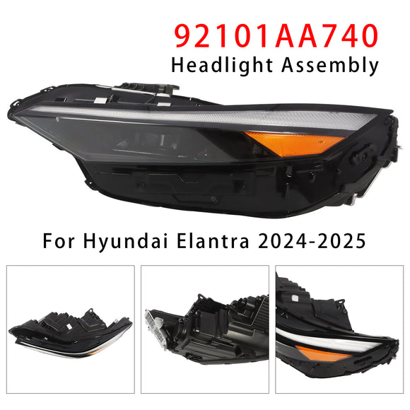 Left LED Headlight Assembly 92101AA740  For Hyundai Elantra 2024-2025