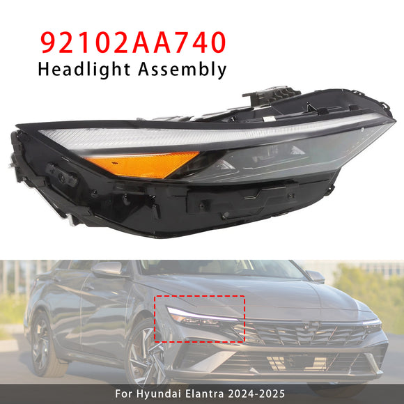 Right LED Headlight Assembly 92102AA740 For Hyundai Elantra 2024-2025