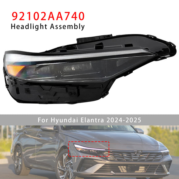 Right LED Headlight Assembly 92102AA740 For Hyundai Elantra 2024-2025