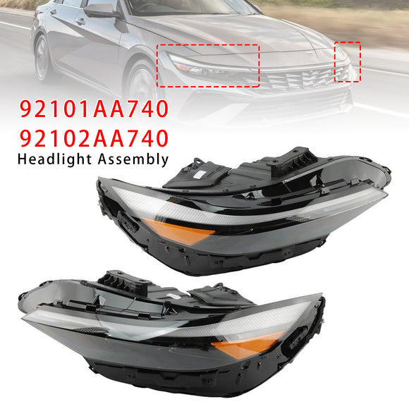 Left+Right LED Headlight Assembly 92101AA740 For Hyundai Elantra 2024-2025